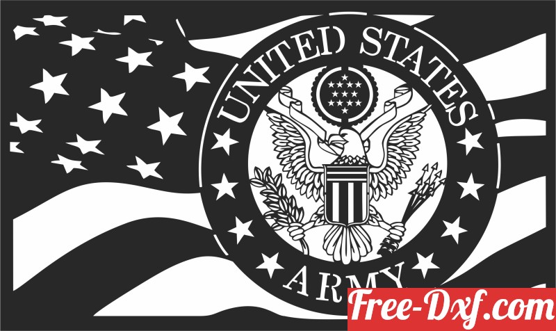 Download flag United states army logo U5ymS High quality free Dxf