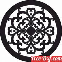download Mandala pattern floral wall decor free ready for cut
