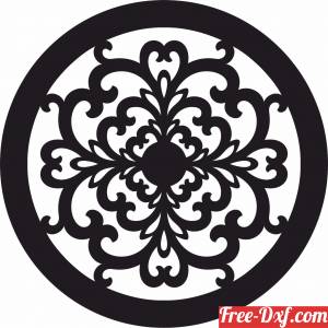 download Mandala pattern floral wall decor free ready for cut