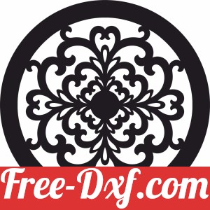 Mandala pattern floral wall decor