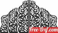download DECORATIVE   Door Wall Pattern free ready for cut