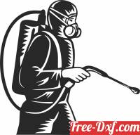 download Pest Control Spraying worker free ready for cut