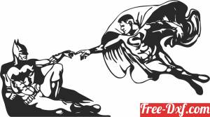 download batman and superman  superheroes cliparts free ready for cut