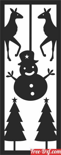 download christmas snowman deer wall decor free ready for cut