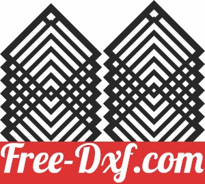 Hexagon 3d art earrings