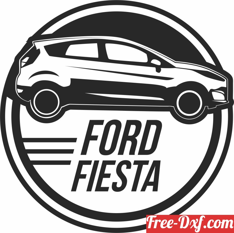 Download Ford fiesta car logo UOAFE High quality free Dxf files,