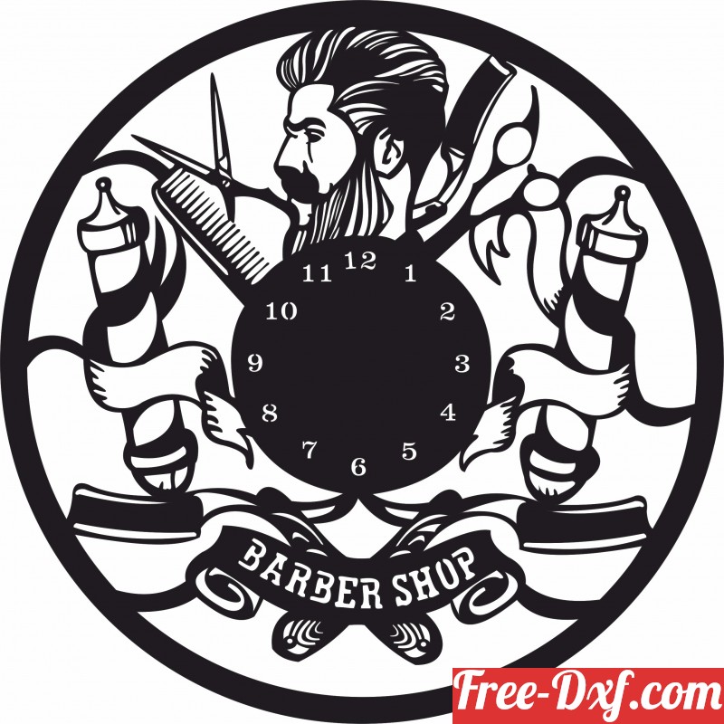 Barber shop E0010825 file cdr and dxf free vector download for