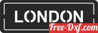 download london wall plaque sign free ready for cut