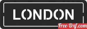 download london wall plaque sign free ready for cut