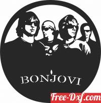 download bonjovi Wall Clock free ready for cut