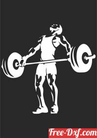 download man lifting weight clipart free ready for cut