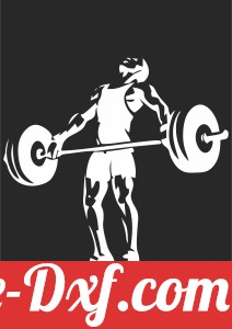 man lifting weight clipart