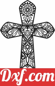 patterned cross wall sign