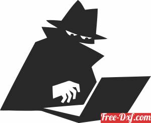 download spy theft vector silhouette free ready for cut