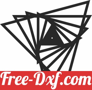 decorative wall triangles clock