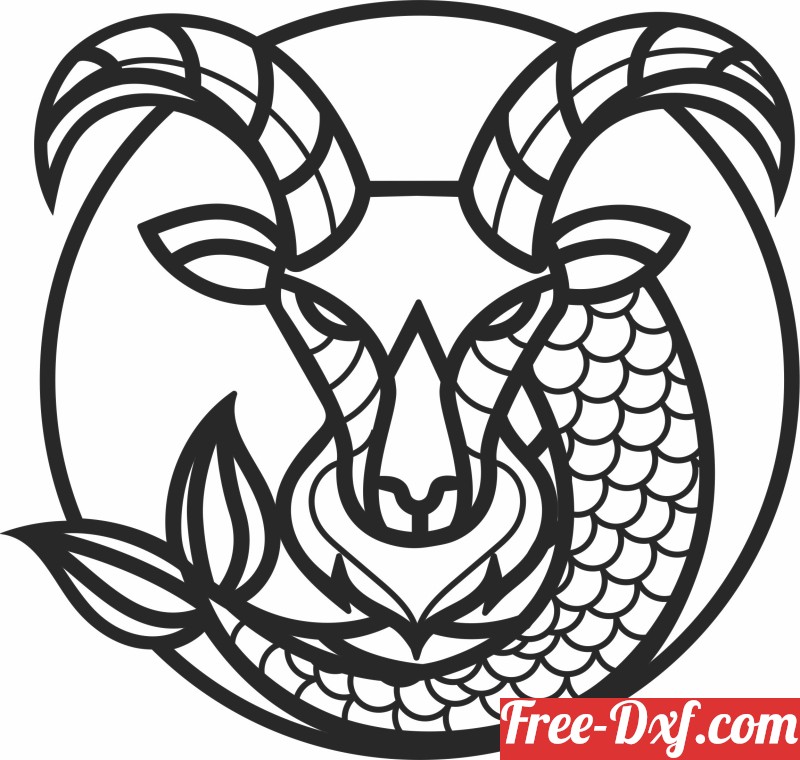Capricornページ Download capricorn Zodiac wall art UdXCQ High quality free Dxf fi