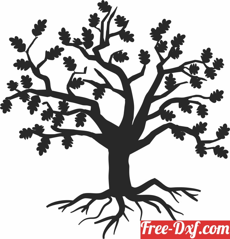 Download Tree Silhouette clipart UfOve High quality free Dxf file