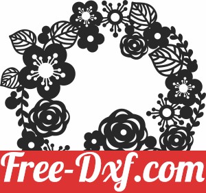 floral flowers wreath art