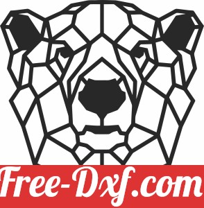 geometric bear clipart