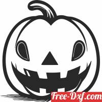 download halloween Pumpkin art free ready for cut