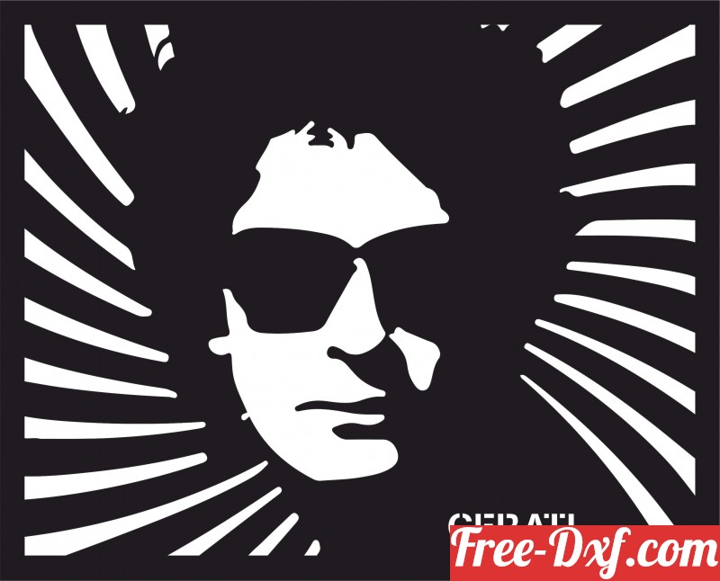 Download Gustavo Cerati Wall Art V2gGb High quality free Dxf file