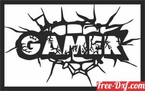 download gamer broking wall art free ready for cut
