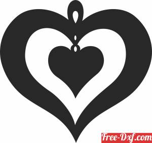download heart love ornaments free ready for cut