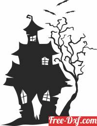 download Halloween scary house clipart free ready for cut
