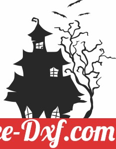Halloween scary house clipart