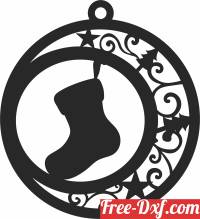 download socks Christmas ornaments free ready for cut