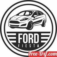 download Ford fiesta car wall logo free ready for cut