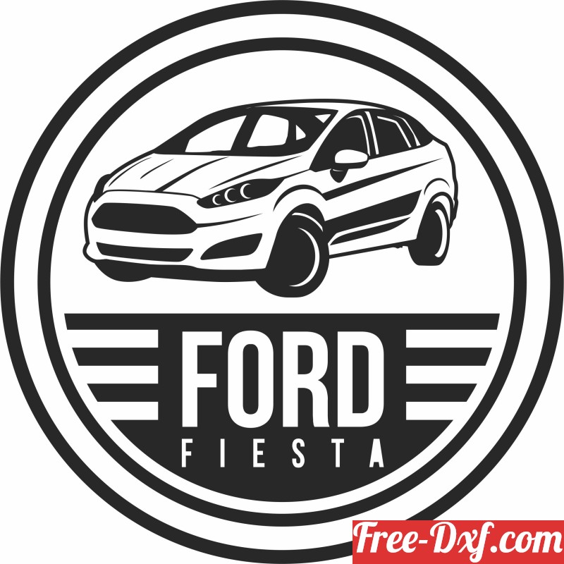 Download Ford fiesta car wall logo dxf VFR9h High quality free