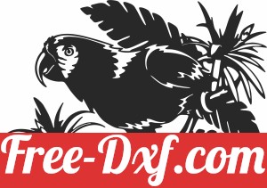 parrot on branche clipart