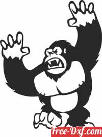 download gorilla cartoon clipart free ready for cut