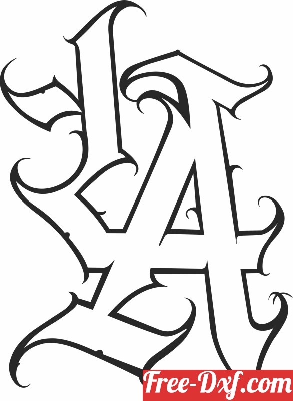 How to draw the LA Dodgers Logo (MLB Team) 