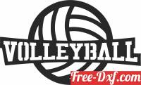 download Volleyball wall sign free ready for cut