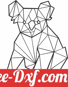 Koala sitting polygonal