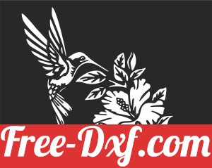 hummingbird on flowers cliparts