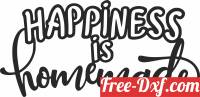download Happiness is homemade wall art free ready for cut