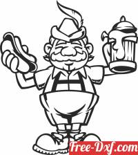 download beer fest man clipart free ready for cut
