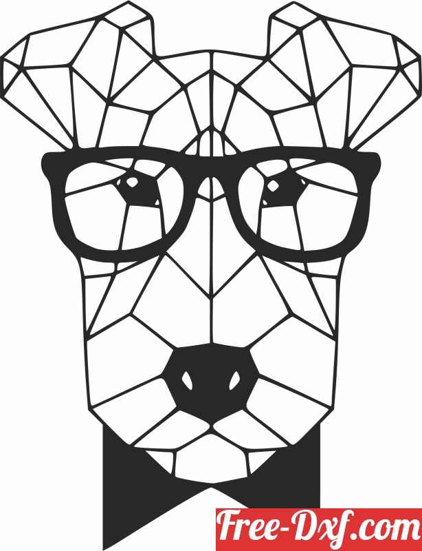 Download Polygon dog with glasses cliparts Vgm7m High quality fre
