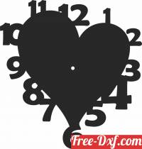 download heart Wall Clock Vinyl free ready for cut