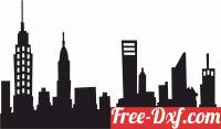 download city building skyline silhouette free ready for cut