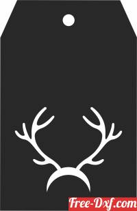 download Christmas deer ornaments free ready for cut