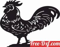 download Rooster Hen Chicken Garden Farm decoration free ready for cut