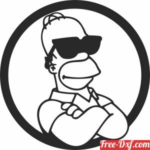 download homero jay simpson clipart free ready for cut