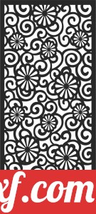 Decorative door screen pattern