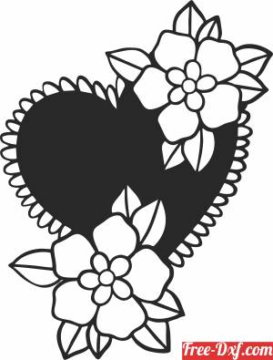 download floral heart clipart free ready for cut