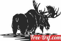 download moose scene clipart free ready for cut
