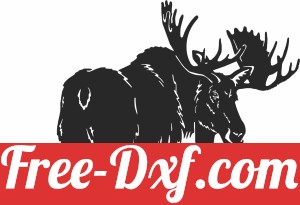 moose scene clipart
